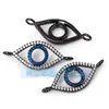 Accesorios para joyería DIY mitad plata 925 oro microincrustado ojo grande Ojo del Diablo conector