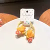 Corda de Cabelo Estilo Ins Kulomi Corda de Cabelo Infantil Fofa Popular na Internet Simples Elegante Elástico Grampo para Poda de Cabelo