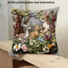 Funda de almohada para perro de mascota linda popular transfronteriza con estampado floral dorado y de pájaros, funda de cojín para sofá y decoración de sala de estar, en stock