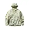 Roupa Funcional ao Ar Livre Estilo Montanha, Secagem Rápida, com Capuz, Proteção Solar para Homens e Mulheres, Jaqueta Leve, Respirável, Impermeável para Verão, Caminhada, Trekking