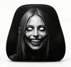 Funda de Almohada Divertida para Coche de Halloween Transfronteriza, Funda Elástica Estampada para Reposacabezas de Coche, Transpirable y Cómoda, Adecuada para Todas las Estaciones
