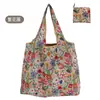 Bolsa de compras plegable en stock, nailon ligero, impermeable, portátil, bolso de hombro de tamaño mediano, adecuado para la compra
