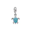 Pendente de Tartaruga Coração Degradê com Gotejamento de Óleo Multicor Asas com Pedras Strass Flores Avião Contas com Furo Grande Acessórios para Pulseira DIY