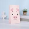 Bolsa de Dulces Serie Granja de Dibujos Animados Creativa con Calcomanías Bolsa de Papel Kraft Bolsa de Regalo para Fiesta