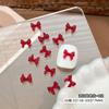 Joias para Nail Art de Laço de Resina Estilo Spice Girl Leopardo Francês Mini Laço de Vinho Vermelho Decoração Explosiva para Unhas Atacado