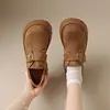 Zapatos de plataforma para mujer que aumentan la altura con forro de felpa, nuevo estilo otoño/invierno 2026, zapatos Birkenstock casual chic retro