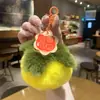 Chaveiro de Pelúcia Novo Estilo Caqui da Sorte, Pequeno Pingente de Caqui para Tudo Dar Certo, Caqui para Boa Sorte, Ornamento de Presente para Bolsa