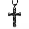 Estilo Punk Hip Hop Acero de Titanio Europeo y Americano Acero Inoxidable Colgante de Cruz Moda Tendencia Callejera Personalidad Masculina Dominante Collar