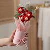 Balde com 5 puffs Buquê Dia das Mães Flor de lã DIY Flor tecida à mão Flor tricotada presente para namoradas Presente de Natal