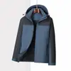Chaqueta de Trabajo Impermeable a Prueba de Viento para Exteriores Personalizada Tres en Uno con Logo Impreso Bordado de Bloques de Color de Alta Calidad