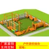 Estructura de escalada para jardín de infantes Equipamiento de juego exterior para niños Combinación de tobogán grande de madera Juguetes de escalada de madera maciza para exteriores