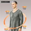 Ropa interior térmica sin rastro para hombre, forro polar grueso para la parte superior del cuerpo, resistente al frío, de una sola pieza, de manga larga, de lana base, para otoño e invierno, ropa de otoño para hombre
