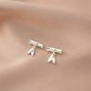 Pingente Banhado a Cobre Cor Prata Espessa Pingente de Bambu Tee Charme para Colar Pulseira Pulseira Orquídea Piscante Orquídea Pendente