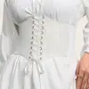 Moda Cinturón Ancho de Encaje Sello de Cintura para Mujer Vestido Versátil Top Cinturón Decorativo Elástico Elástico Plegable