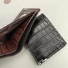 Cartera de Hombre con Cremallera para Monedas y Tarjetas, Estampado de Cocodrilo, Transfronteriza, de Bolsillo, de Moda, Horizontal, Multifuncional, Portaboleto