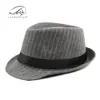 Chapéus Masculinos Estilo Britânico Novos para Outono e Inverno, Chapéus Jazz Listrados da Moda Britânica para Homens de Meia-Idade e Idosos, Chapéus Casuais Versáteis
