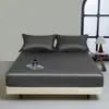 Sábana ajustable de algodón de fibra larga de Xinjiang, 100 unidades, una pieza, algodón puro, funda de cama satinada, protector de colchón, funda de cama