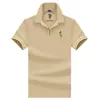 Camisa Polo de Manga Corta para Hombre, Color Sólido de Verano, Cuello con Solapa, Bordado Grande de Espuela, Transpirable, Casual de Negocios, Multicolor, Ropa para Hombre, Camiseta