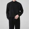 Suministro transfronterizo exclusivo de nueva camiseta básica de terciopelo alemán de color liso para otoño e invierno para hombre, que ofrece una sensación de alta gama, moderna y versátil, y cálida