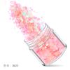 Juego de 12 lentejuelas con purpurina y polvo láser degradado para decoración de uñas con diseño de explosiones transfronterizas en color rosa