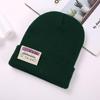 Estilo Coreano Ins Etiqueta de Tecido Versátil 17A Gorro de Tricô Outono e Inverno Gorro Quente Gorro de Lã Versátil Cor Doce Gorro Unissex