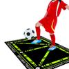 Esterilla de Entrenamiento de Fútbol Antideslizante Reducción de Ruido Doméstica Niños Mini Esterilla de Fútbol Deportes en Casa Control de Pelota Esterilla de Pasos Esterilla de Fitness