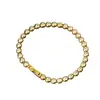 Pulseira Tennis Colorida de Aço Titânio com Zircônia Full Diamond Luz Verde Luxo High-End Hip-Hop Europeu e Americano Pulseira de Aço Inoxidável Europeu e Americano