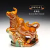 Vaca de Cerâmica Vaso Sanitário Vaso Sanitário Absorvente de Água Decorações para Casa Wangcai Tang Sancai Vaca Amarela Búfalo Ornamentos da Sorte