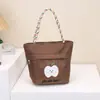 Estilo Coreano Comercio Exterior Lona Multicapa Bolso Portátil para Lonchera Moda Impreso Nylon Bolso de Mano para Viajes al Trabajo Madre Embarazada Bolsillo para Teléfono