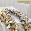 Decoración Navideña Ratán Encriptado Hotel Centro Comercial Ventana Escalera Escena Diseño Nieve Flockada Ratán Colgantes de Puerta