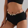 Accesorios Verano Playa Bohemio Cadena de Cintura de Concha Viaje a la Costa Cadena Corporal con Colgante de Estrella de Mar y Caracola de Perla Artificial