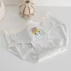 Calzones de algodón lindos y cómodos para niñas, amigables con la piel, cobertura total, antibacterianos 10A, entrepierna extendida, calzones tipo triángulo para estudiantes