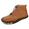 Zapatos de hombre para exteriores transfronterizos, cálidos, forrados de felpa y engrosados, botas de nieve, unisex, duraderos, antideslizantes, zapatos de algodón casuales de invierno para hombres