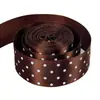 Rollo Pequeño de Cinta de Poliéster de Puntos de 2.5cm, Accesorios de Ropa Transfronterizos, Accesorio para el Cabello de un Solo Lado, Moño con Puntos, Caja de Regalo Hecha a Mano para Bricolaje