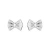 Aretes de Moño Irregular de Plata Esterlina 925 para Mujer, Aretes Simples, Pequeños y Dulces, Femeninos y Elegantes E0092
