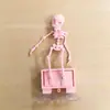 Bestseller transfronterizo: Esqueleto danzante de burbujas ajustable, adorno interactivo de resina para pecera, impresión 3D, versión TikTok 2026