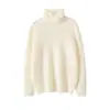 Súper Cómodo ~ Suéter 100% Cachemira Pura Consinee para Mujer, Cuello de Pelo Cepillado Sin Costuras, Suéter de Punto Holgado Relajado