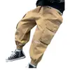 Pantalones Cargo de Moda para Niños Primavera y Otoño 2026 Nuevos Pantalones Infantiles Estilo Coreano para Niños Mayores Sueltos Casuales Largos