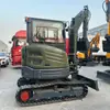 Excavadora de 4 Toneladas para Exportación de Comercio Exterior Excavadora de Minería y Relleno de Tierra con Motor Importado de Tres Cilindros Refrigerado por Agua Equipada con Cabina