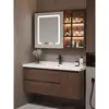 Mueble de baño con lavabo integrado de cerámica Combinación de gabinete con lavabo Lavamanos de estilo chino nuevo Combinación de lavabo y mueble