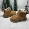 Botas de Neve Birkenstock de Couro Macio para Mulheres 2026 Novo Estilo de Inverno com Forro de Lã, Sapatos Quentes de Algodão de Cano Médio Espessados, Botas Curtas Antiderrapantes