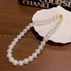 Colar de Pérolas Brancas Estilo Coreano para Mulheres Luxo Leve Temperamento Senso de Alto Padrão Corrente para Clavícula 2026 Novo Estilo Mais Vendido Colar com Fecho Magnético