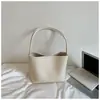 Bolso Cubo Tejido Texturizado Estilo Coreano Retro 2026 Verano Nuevo Simple Nicho para Viajes Diarios Bolso de Hombro Único
