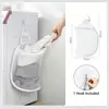 Cesto de Roupa Suja de Malha para Pendurar na Parede, Cesto Dobrável para Roupas Sujas, Gancho sem Furo, Saco de Malha Ventilado, Armazenamento de Roupas para Banheiro Doméstico, Atacado com MOQ Baixo