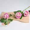 Rosa de simulación, 3 pequeñas rosas de franela, paquete para San Valentín, boda, decoración del hogar, flores falsas de simulación, transfronterizas