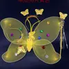 Varita de Hada Alas de Mariposa de Ángel Juguetes Brillantes para Niños Accesorios de Performance Niñas Princesa Flash