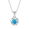 Collar de Plata de Ley S925 de Trébol de Cinco Hojas para Mujer, Cadena para Clavícula Personalizada Estilo Coreano Incrustada con Diamantes, Colgante de Flor de Cinco Pétalos Moderno y Versátil Venta al por Mayor