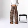 En Stock Otoño e Invierno Nuevos Amazon Aliexpress Transfronterizos Cordón Casual Moda Estampado Holgado Felpa Pantalones de Pijama Pierna Recta