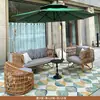 Sofá de Ratán para Exteriores, Combinación Impermeable y a Prueba de Sol para Patio al Aire Libre, Sala de Estar, Sofá Doble de Ratán, Muebles de Exterior para Ocio