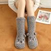 Calcetines de Terciopelo de Cordero para Mujer Invierno para Dormir en la Cama Calcetines Gruesos Calentador de Pies Artefacto Hogar Dormitorio Cama Calentador de Pies Calcetines